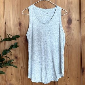Soft heather grey gray flowy modal racer back gap tank size M